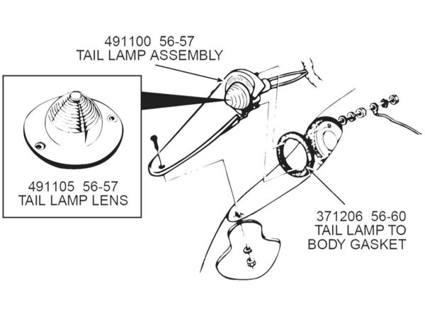 56-57 Tail Light - Assemblies - Image 2