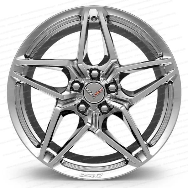 2019 C7 Corvette ZR1 Genuine GM Wheels (Set) : Chrome, Pearl Nickel, Carbon Flash, Satin Graphite 19x10.5 / 20x12 - Image 8