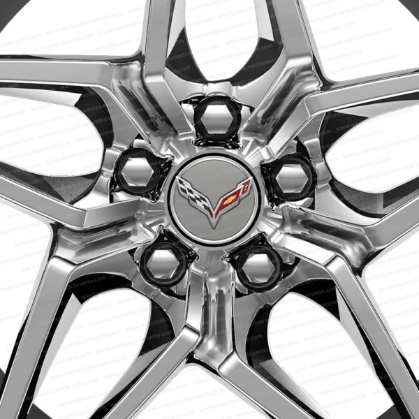 2019 C7 Corvette ZR1 Genuine GM Wheels (Set) : Chrome, Pearl Nickel, Carbon Flash, Satin Graphite 19x10.5 / 20x12 - Image 6