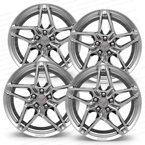 2019 C7 Corvette ZR1 Genuine GM Wheels (Set) : Chrome, Pearl Nickel, Carbon Flash, Satin Graphite 19×10.5 / 20×12