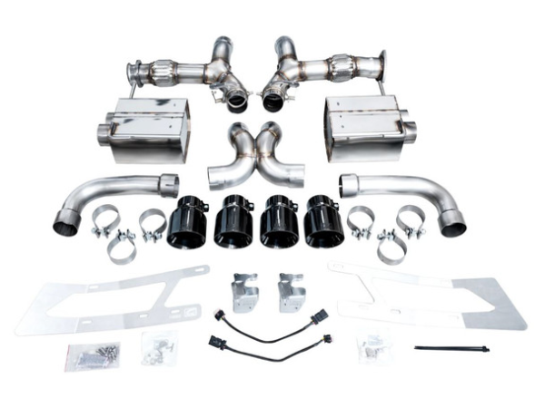 C8 Corvette AWE SwitchPath 3" Cat-Back Exhaust System w/ 4.5" Diamond Black Tips - Image 6