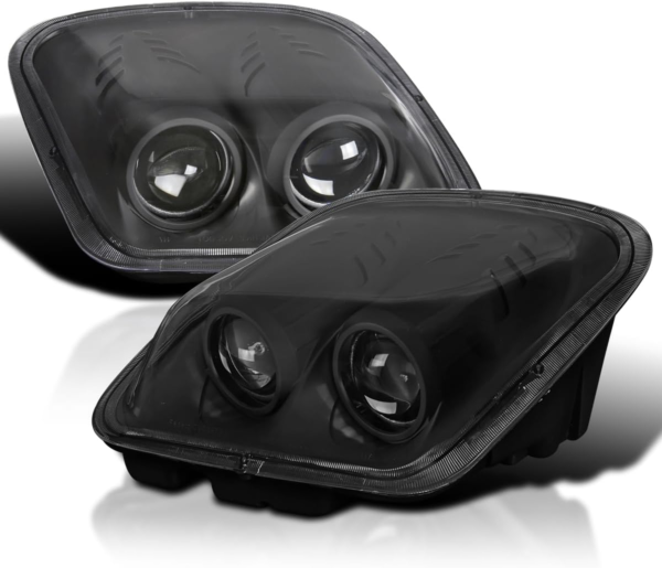 C5 Corvette Spec-D Tuning Black Projector Headlights Head Lamps Left + Right Pair Headlamps Assembly