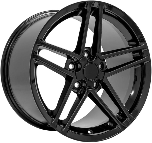 C5 Corvette OE Wheels LLC 18 inch Rim Fits 5x120.65 CV07A 18x10.5 Black Wheels Hollander: 5342 - Image 4