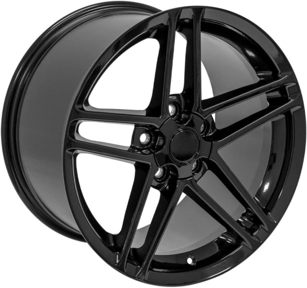 C5 Corvette OE Wheels LLC 18 inch Rim Fits 5x120.65 CV07A 18x10.5 Black Wheels Hollander: 5342 - Image 3