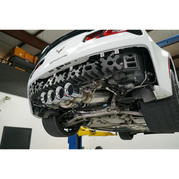 C7 Corvette AWE Touring Edition 3" Axle-Back Exhaust System w/ 4.5" Quad Chrome Silver Tips - Image 5