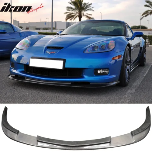 2005-2013 Chevy Corvette C6 Z06 ZR1 Carbon Fiber Front Bumper Lip CF