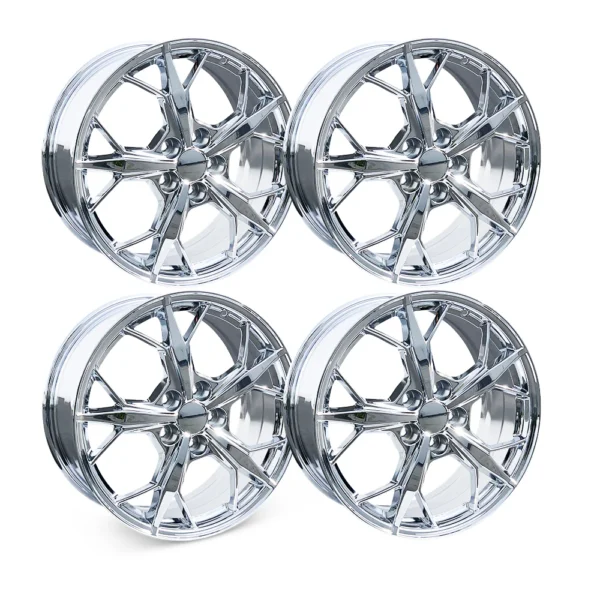 Next Generation Corvette Stingray 5-Trident Spoke GM Wheel Exchange - Chrome : C8 2020+