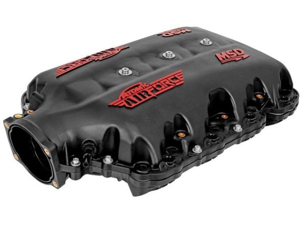 C7 Corvette MSD Atomic AirForce Intake Manifold, Red Lettering - Image 5