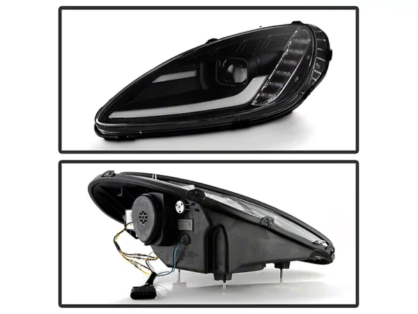 C6 APEX Series High-Power LED Module Headlights; Black Housing; Clear Lens - Image 8