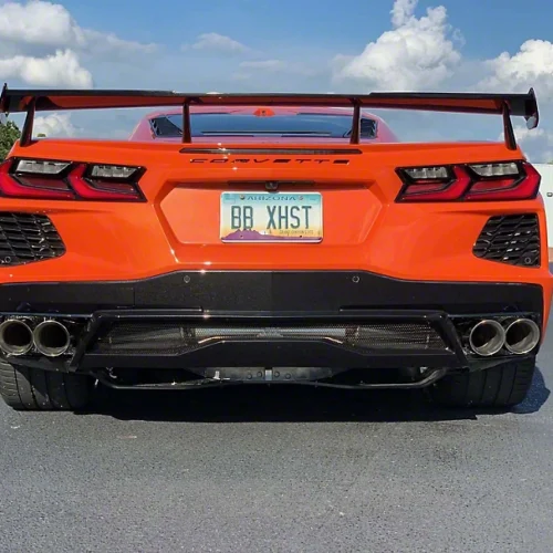 C8 FUSION Axle-Back Exhaust System with Round Black Tips