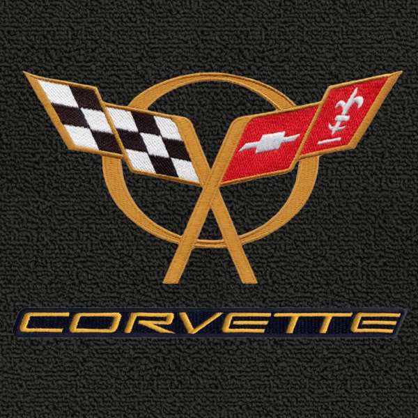 Corvette Lloyds Classic Loop Floor Mats - Double Logo : 1997-04 C5 & Z06 - Image 2