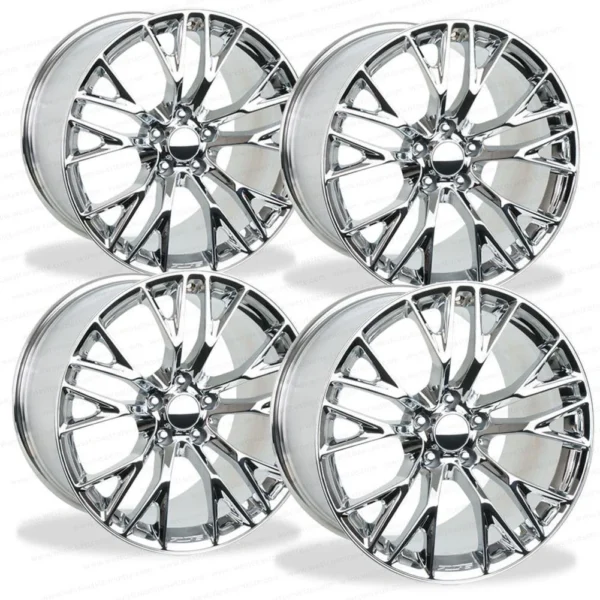 C7 Corvette Z06 Genuine GM Wheels (Set) : Chrome 19x10 / 20x12