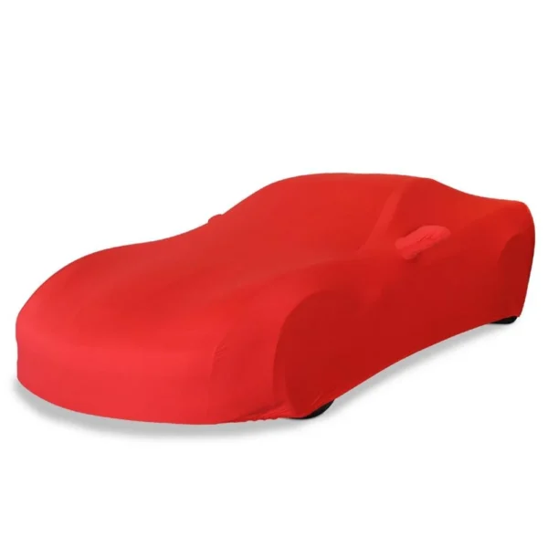 Corvette Ultraguard Stretch Satin Car Cover- Red - Indoor : 2005-2013 C6, Z06, ZR1, Grand Sport