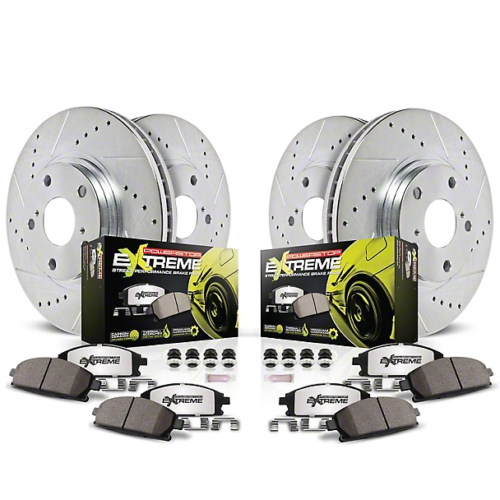 PowerStop Z26 Street Warrior Brake Rotor Front and Rear(63-66 Corvette C2 w/ 4-Wheel Disc Brakes; Corvette C2 & C3